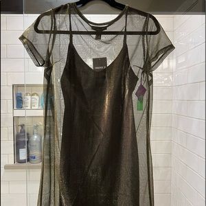 sheer dress with slip
